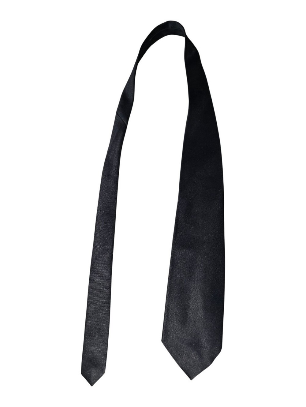6/8/52. Haband Black Men's Satin Tie